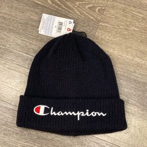 NWT Champion Knit Cuffed Beanie Script Logo